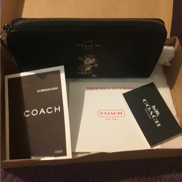 NWT Coach X Limited Edition Base Man Black Leather Zipper Wallet - Picture 2 of 16